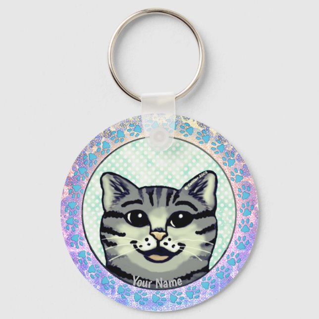 Ratzy cat  Face keychain  (Front)