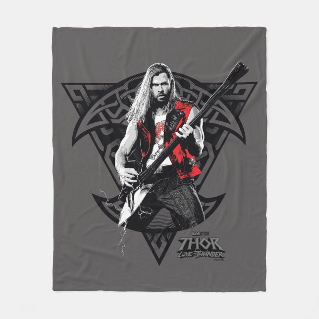 Ravager Thor Heavy Metal Norse Character Graphic Fleece Blanket (Front)