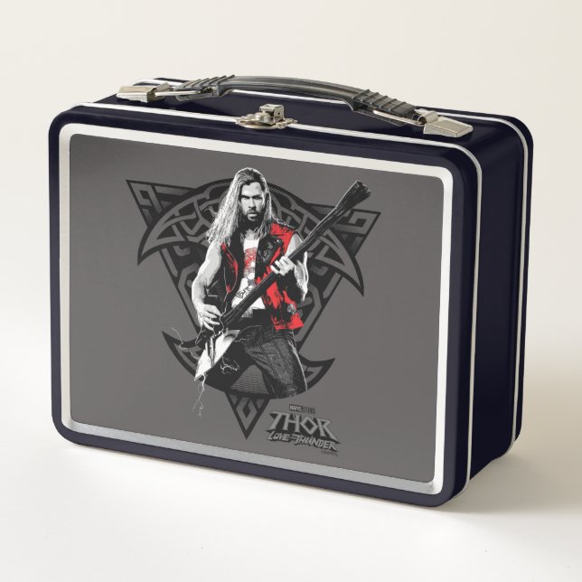 Ravager Thor Heavy Metal Norse Character Graphic Metal Lunch Box (Front)