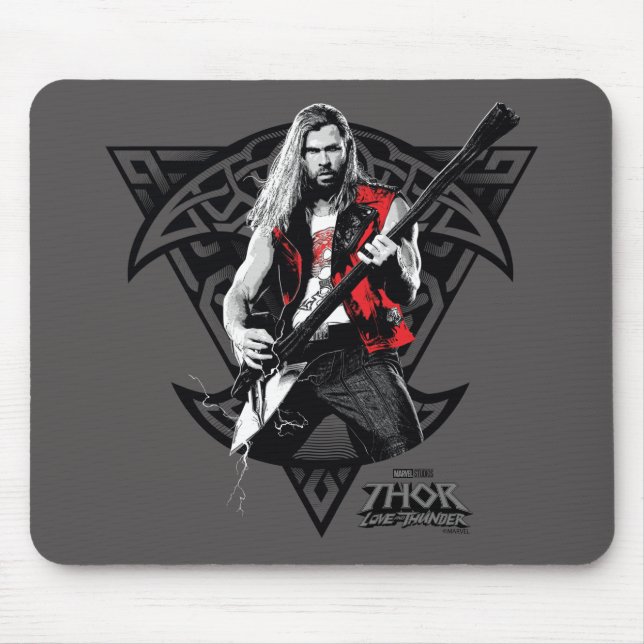 Ravager Thor Heavy Metal Norse Character Graphic Mouse Pad (Front)