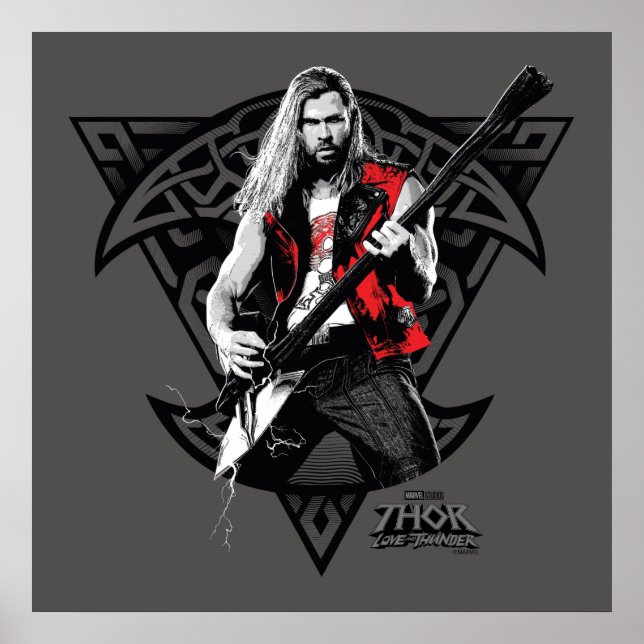 Ravager Thor Heavy Metal Norse Character Graphic Poster (Front)