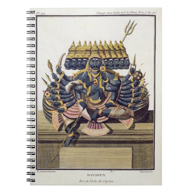 Ravana, demon king of Ceylon, from 'Voyage aux Ind Notebook (Front)