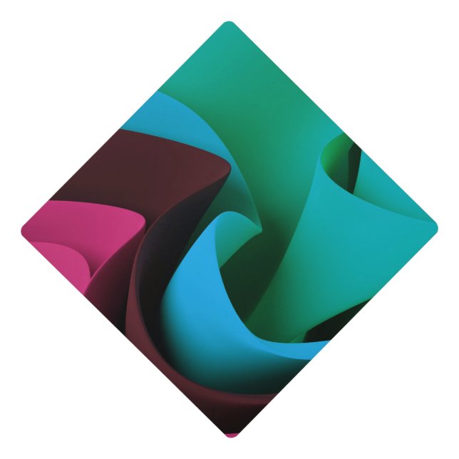 Rave Flow Movement Design Graduation Cap Topper (Front)