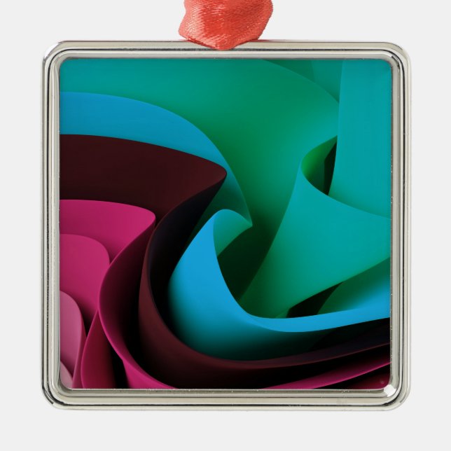 Rave Flow Movement Design Metal Ornament (Front)