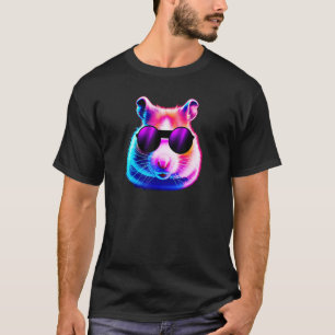 Rave Hamster Purple 80s Music Retro Men Women Kids T-Shirt