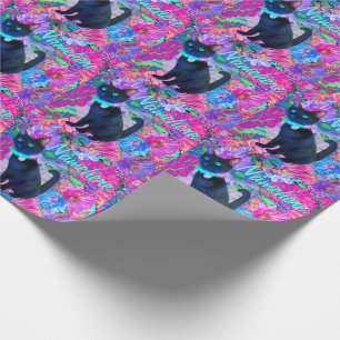 Rave Kitty! Flowers and Kitty! Wrapping Paper