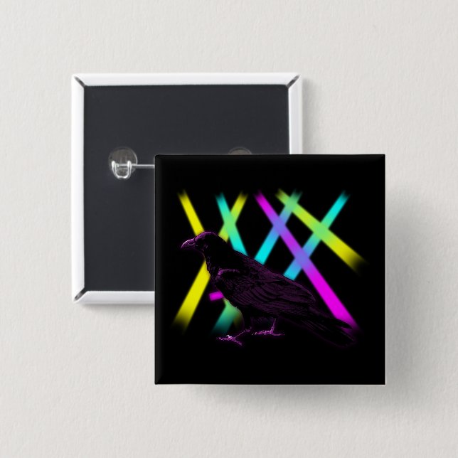 Rave-n 2 Inch Square Button (Front & Back)