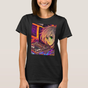 Rave Party Psychedelic EDM Trance Club DJ design P T-Shirt
