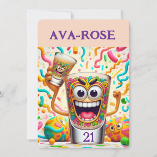 Rave Party Shot Glass – vibrant Fun  Invitation