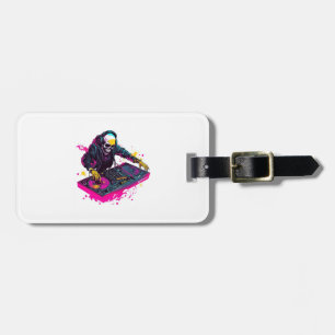 Rave Skull � EDM Party Skeleton DJ Luggage Tag