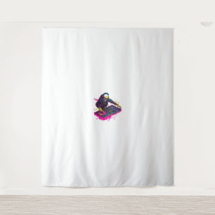 Rave Skull – EDM Party Skeleton DJ Tapestry