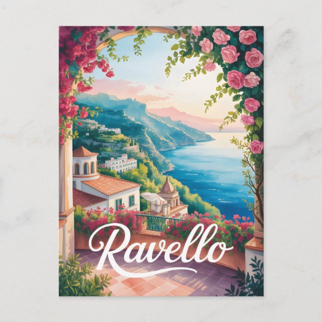 Ravello watercolor  postcard (Front)