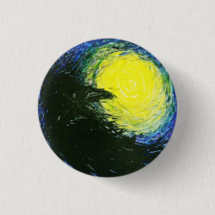 Raven 1 Inch Round Button