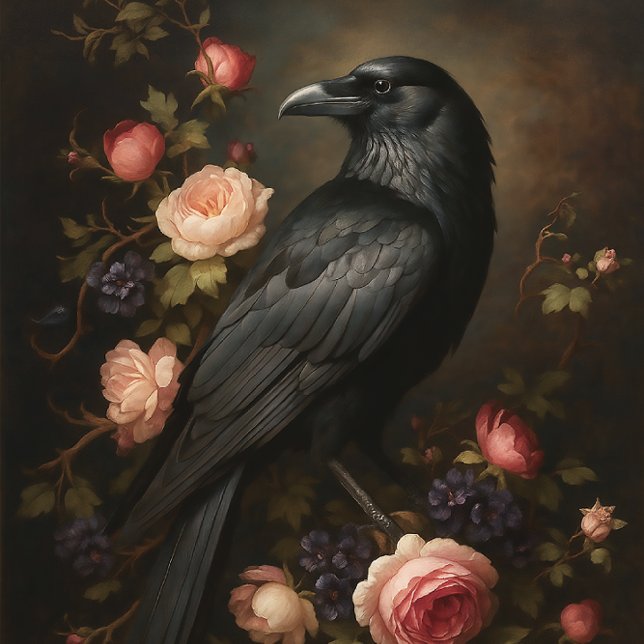 Raven Among Roses Tissue Paper (Creator Uploaded)