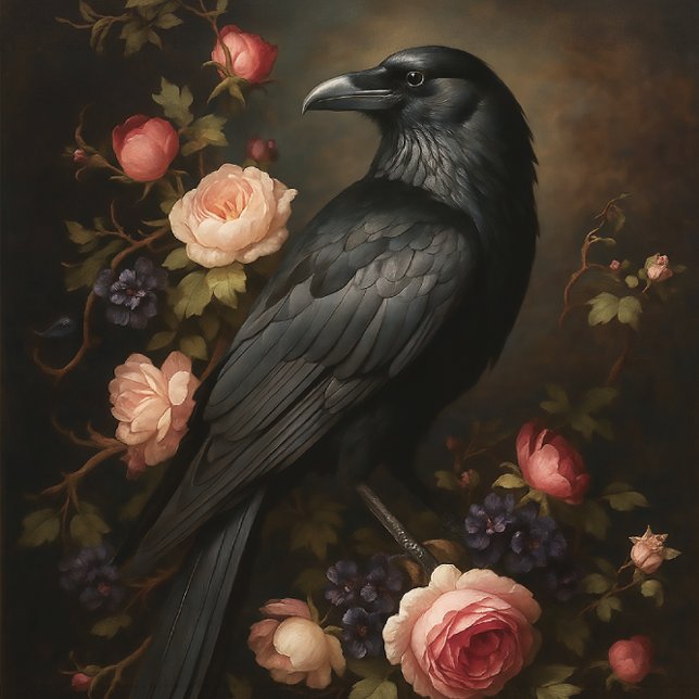 Raven Among Roses Tissue Paper (Creator Uploaded)