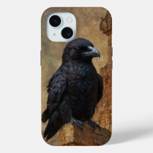 Raven and Cathedral Ruins iPhone 15 Case