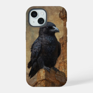 Raven and Cathedral Ruins iPhone 15 Case