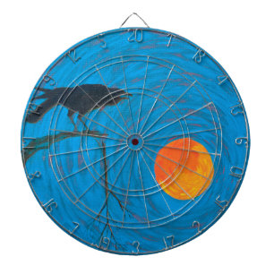 Raven and Full Moon Dartboard