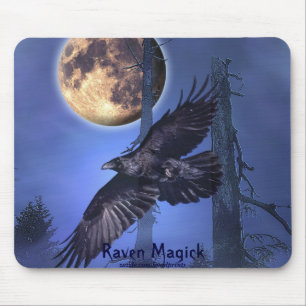 Raven and Moon Mousepad