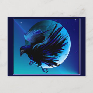 Raven and Moon_ Postcard