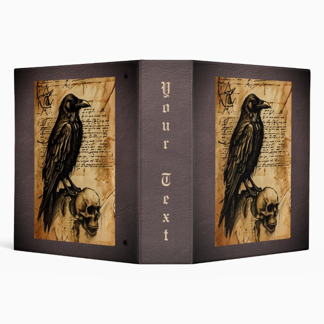 Raven and Skull Junk Journal Page Binder (Background)