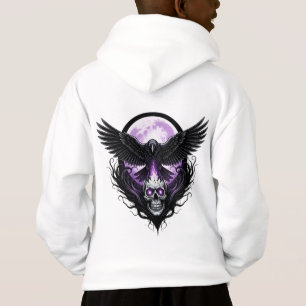 Raven and Skull Under the Haunted Moon