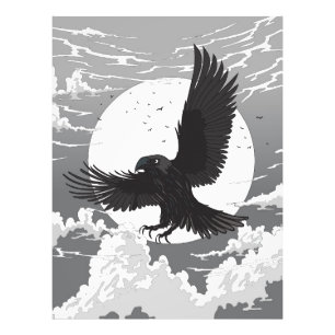 Raven And The Moon Photo Print