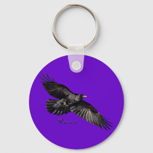 Raven Animal-lover Bird-fancier Gifts Keychain