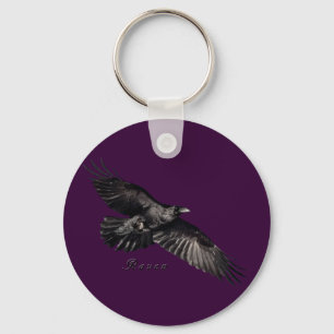 Raven Animal-lover Bird-fancier Gifts Keychain