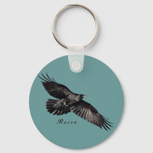 Raven Animal-lover Bird-fancier Gifts Keychain