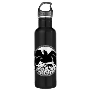 Raven Art Cool Crow Art Sport Bottle