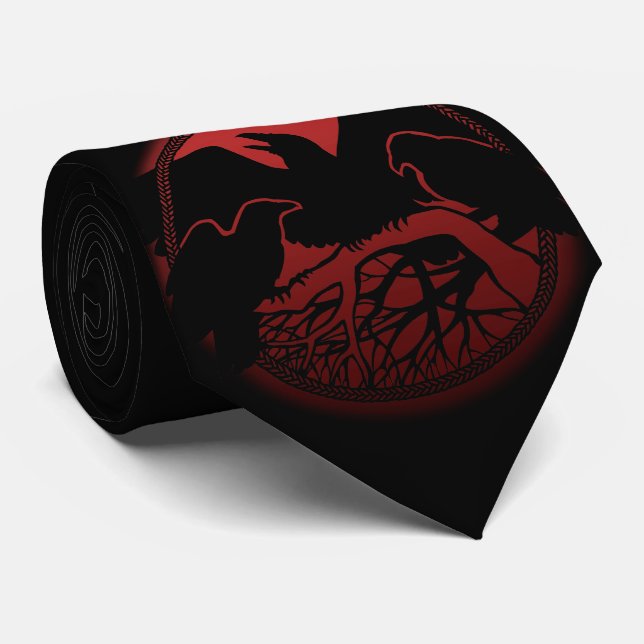 Raven Art Cravates Wildlife Crow / Raven Necktie G (Roulé)