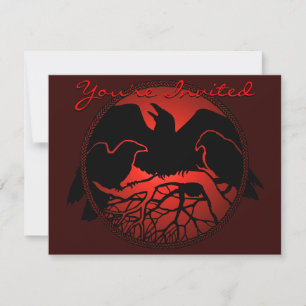 Raven Art Invitations Personalized Native Art Card