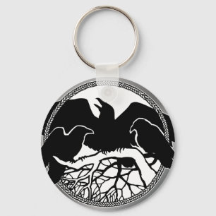 Raven Art Keychain Wildlife Crow / Raven Gifts