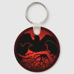 Raven Art Keychain Wildlife Crow / Raven Gifts