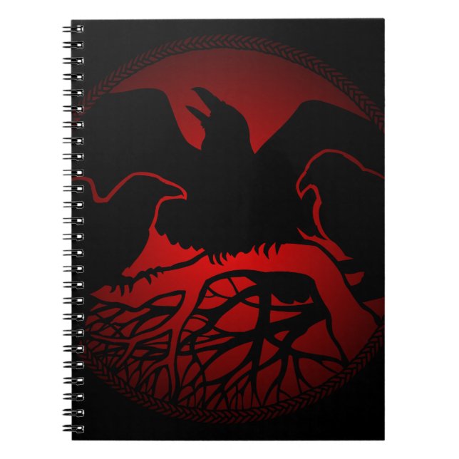 Raven Art Notebook Crow Art Journal Book (Front)