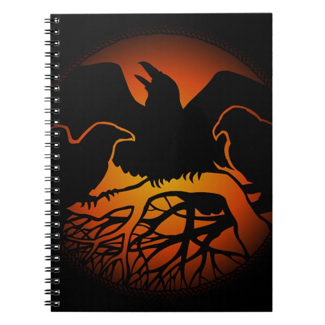 Raven Art Notebook Crow Art Journal Book (Front)