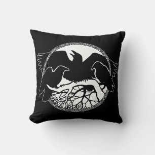 Raven Art Pillows First Nations Wildlife Pillows