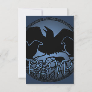 Raven Art RSVP Personalized Native Art Card