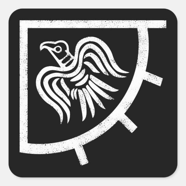 Raven Banner Viking Flag Square Sticker (Front)