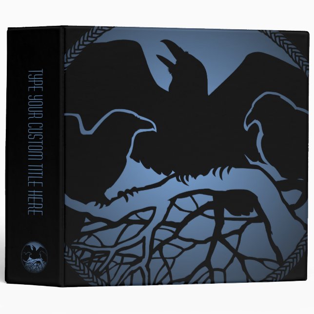 Raven Binder Raven Gift Raven Crow Art Photo Album (Front/Spine)