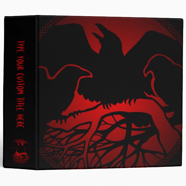 Raven Binder Raven Gift Raven Custom Photo Album (Front/Spine)
