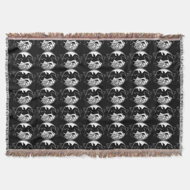 Raven Bird Blanket Spirit Animals Throw Blankets (Front)
