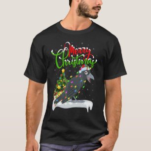 Raven Bird   Xmas Decorations Santa Raven Christma T-Shirt