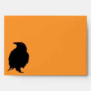 Raven Black Halloween Envelope