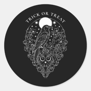 Raven Celestial Halloween Trick or Treat Stickers