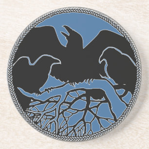Raven Coaster Raven Gift Raven & Crow Art Decor
