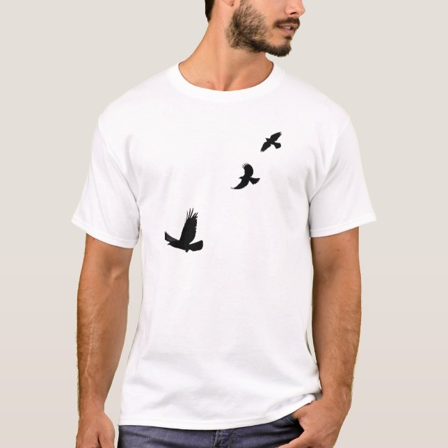 Raven & Common Grackles Birdlovers Gift T-Shirt (Front)