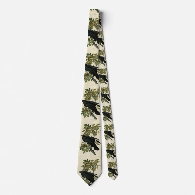 Raven (Common Raven) from Audubon Birds of America Tie (Front)