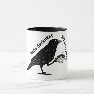Raven Crow Coffee Fall Nevermore Poe Gothic Poet Mug